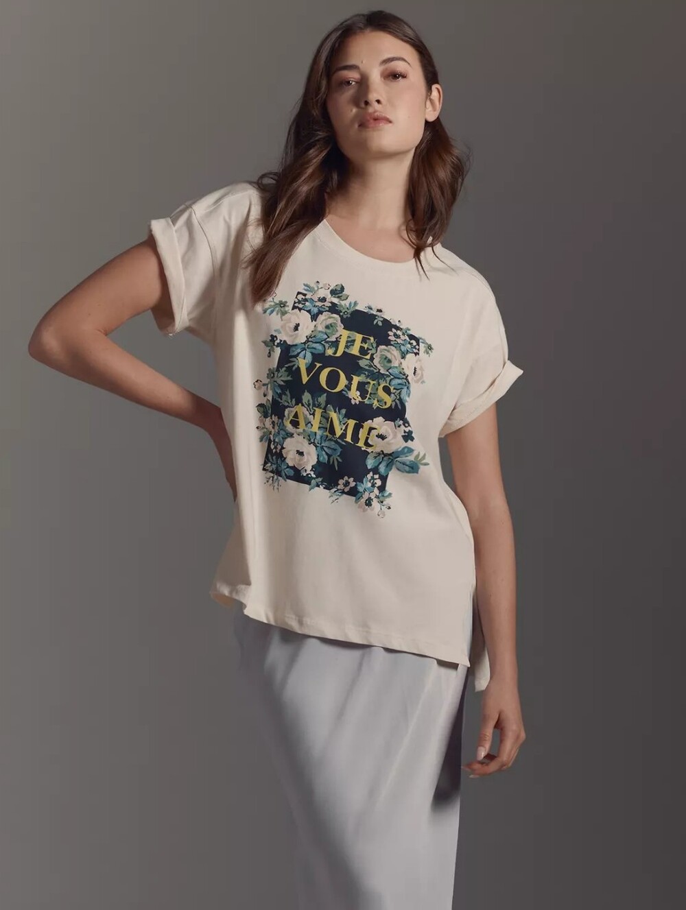 Anthropologie Floral French Oversized Shirt